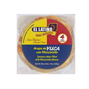 El Latino Arepas de Yuca con Mozzarela 15 oz. x 12
