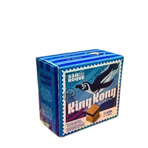 San Roque King Kong Azul Piña, Manjar y Mani 450 gr. x 12