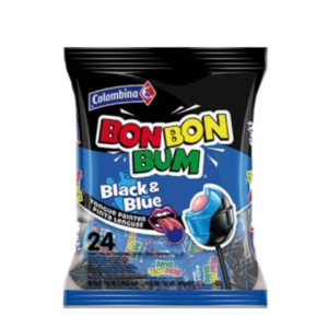Colombina Bon Bon Bum Tongue Painter Black & Blue 384 gr. x 15