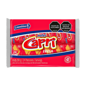 Colombina Capri Wafer Fresa 288 gr. x 24