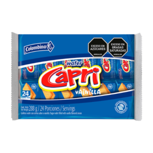 Colombina Capri Wafer Vainilla 288 gr. x 24