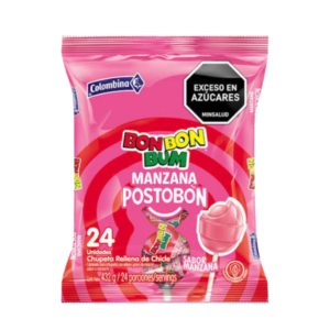 Colombina Bon Bon Bum Postobon Manzana 432 gr. x 15